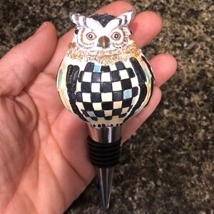 MacKenzie Childs Owl bottle stopper